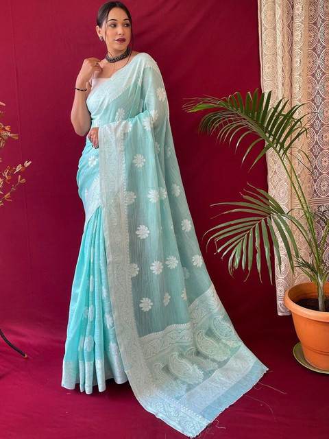 Shriyangan Floral Embroidered Art Silk Handloom Kanjeevaram Saree