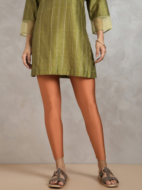 TWIN BIRDS Women Ankle-Length Shimmer Leggings