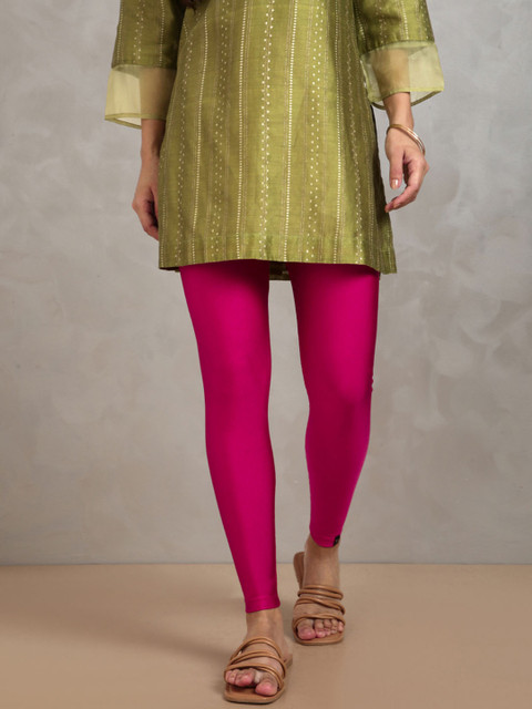 TWIN BIRDS Shimmer Ankle-Length Leggings