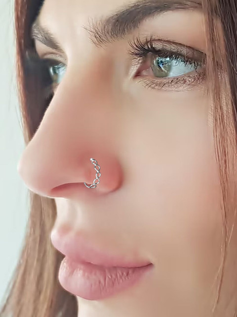 Sangria Silver-Plated Sterling Silver Nosering