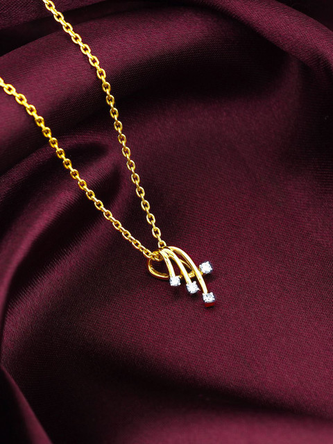 GIVA 14KT Star-Trail Pendant Women Diamond