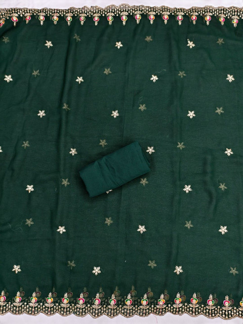 Nayanthara Trends Embroidered Unstitched Dress Material