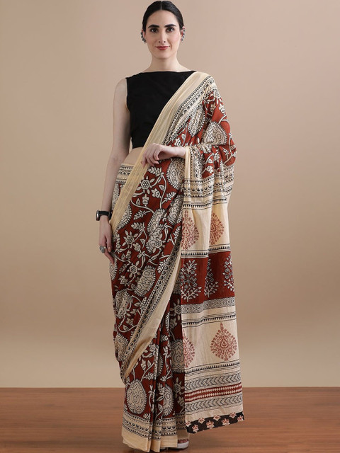 Moda Rapido Ethnic Motifs Pure Cotton Handloom Ikat Saree