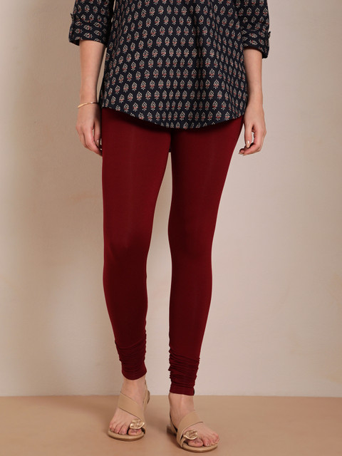 TWIN BIRDS Plus Size Women Super Stretch Viscose Churidar Length Leggings