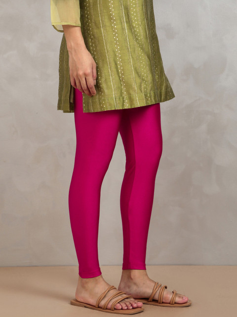 TWIN BIRDS Women Ankle-Length Shimmer Leggings - Image 2
