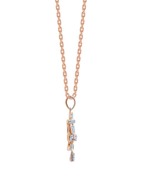 GIVA 18K Rose Gold Droplets Diamond Pendant - Image 5