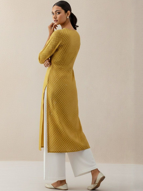 Sangria Women Embroidered Kurta - Image 3