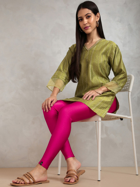 TWIN BIRDS Women Ankle-Length Shimmer Leggings - Image 5
