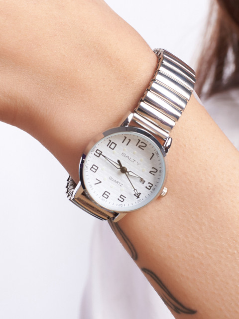 SALTY Women White Dial Daily Drive Watch WT-S-0013-S-WH