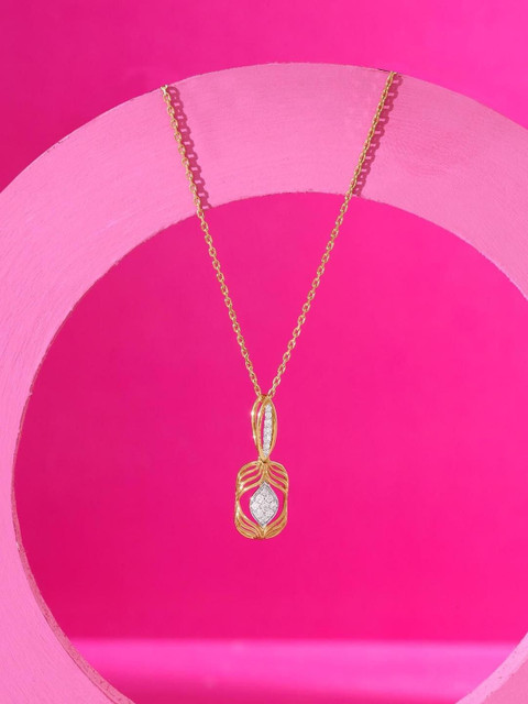 Mia By Tanishq Women 14Kt Gold Pendant With 0.11 Carat Natural Diamond -1.133 g