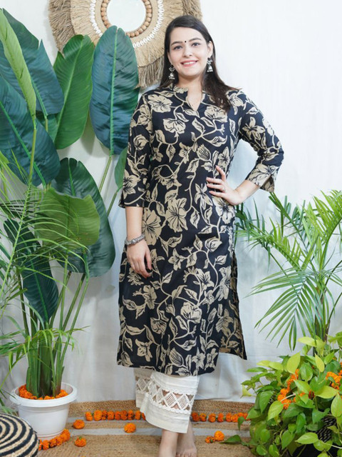 Sanskritam Women Floral Printed Floral Kurta