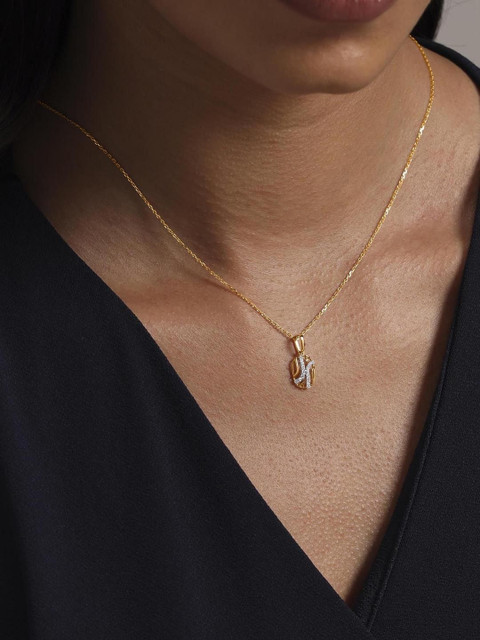 Mia By Tanishq 14 Kt Gold Pendant With 0.1 Carat Natural Diamond - 0.66g