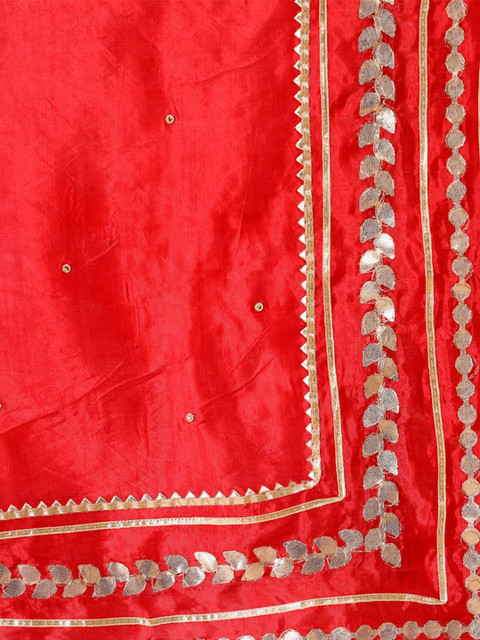 Clora Creation Floral Embroidered Gotta Patti Dupatta - Image 2