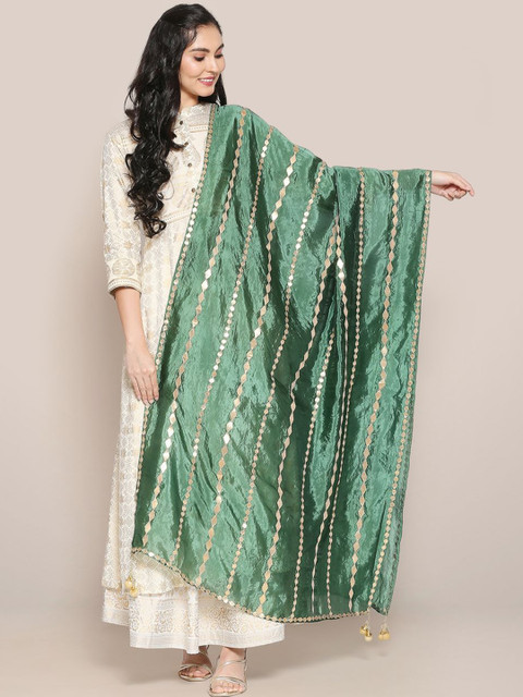 Dupatta Bazaar Embroidered Gotta Patti Silk Dupatta