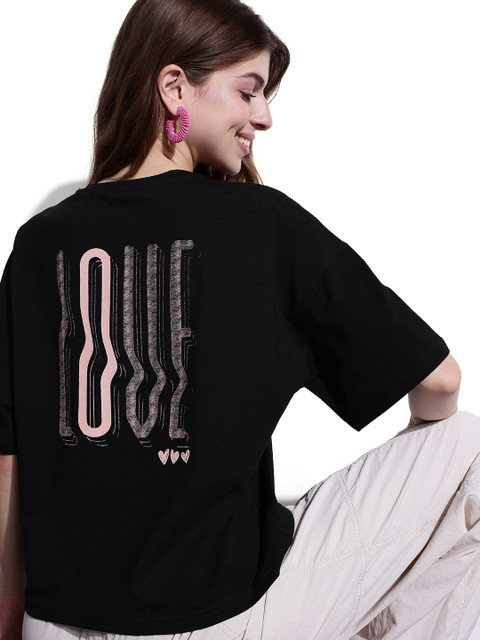 glitchez Printed Drop-Shoulder Relaxed T-shirt