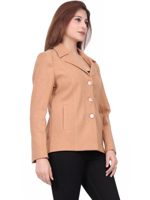 Hallinton Women Single-Breasted Overcoat With Two Pockets - Image 3