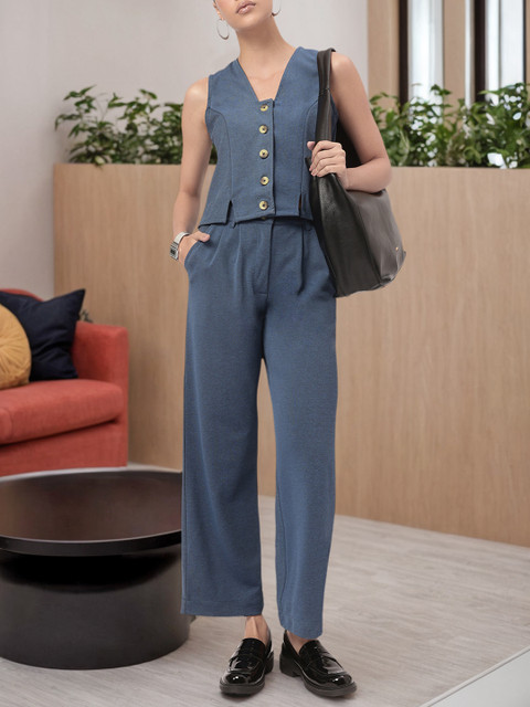 glitchez Textured Cropped Co-Ords