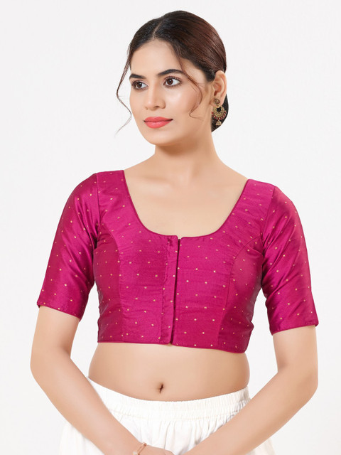 VAMAS - THE DESIGNER BLOUSES Embellished Silk Padded Saree Blouse