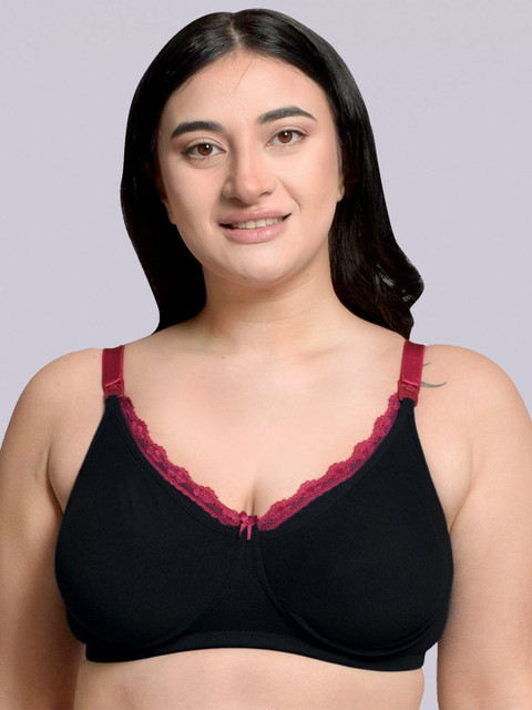 Inner Sense Plus Size Full Coverage Non Padded Laced Anti Odour Anti Microbial Nursing Bra