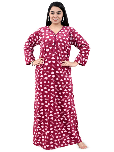 MIAVII CREATION Printed Maxi Nightdress