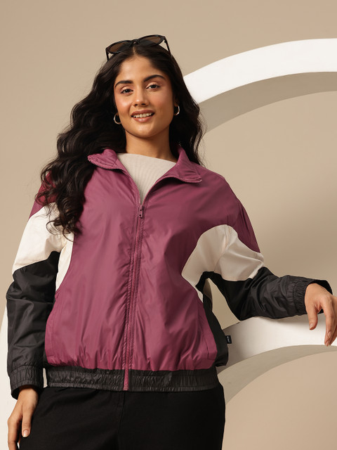 Sztori Plus Size Colourblocked Bomber Jacket