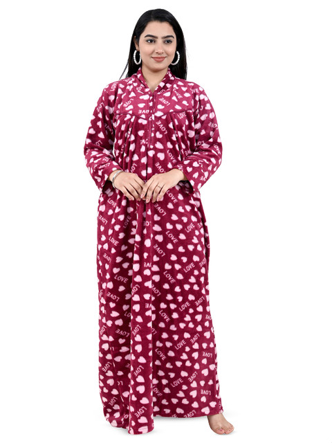 MIAVII CREATION Printed Maxi Nightdress
