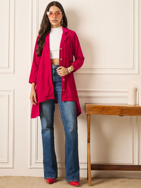 InWeave Velvet Longline Button Shrug