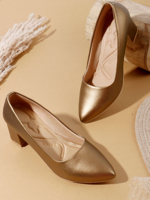 Denill Women Embellished Party Block Heels Pumps