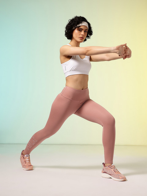 HRX by Hrithik Roshan Women Brand Logo Printed Mid-Rise Training Tights