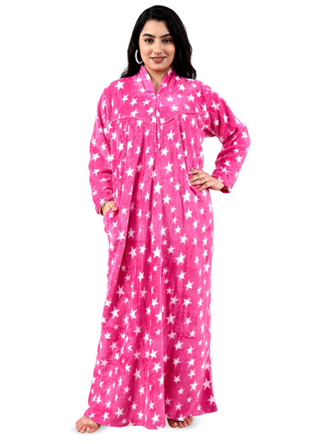 MIAVII CREATION Printed Maxi Nightdress