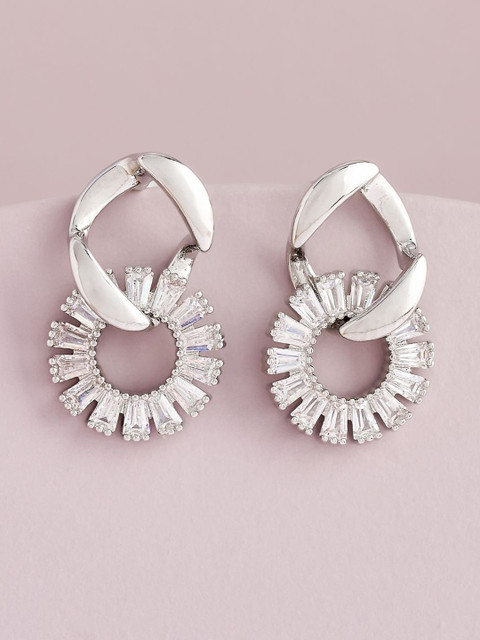 Kushal's Fashion Jewellery Gold-Plated Zircon Studded Classic Drop Earrings