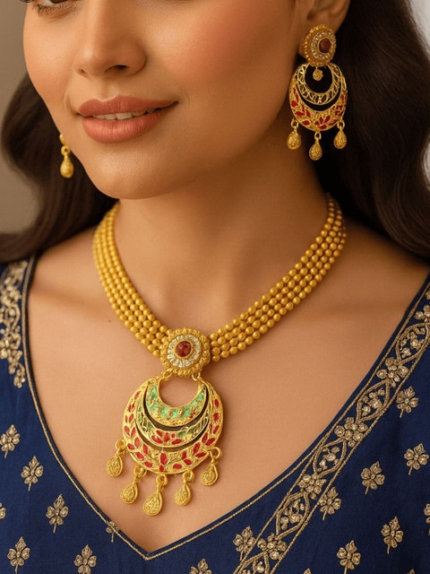 Nui Artificial Stone-Studded Anti-Tarnish Skin-Friendly Jewellery Set