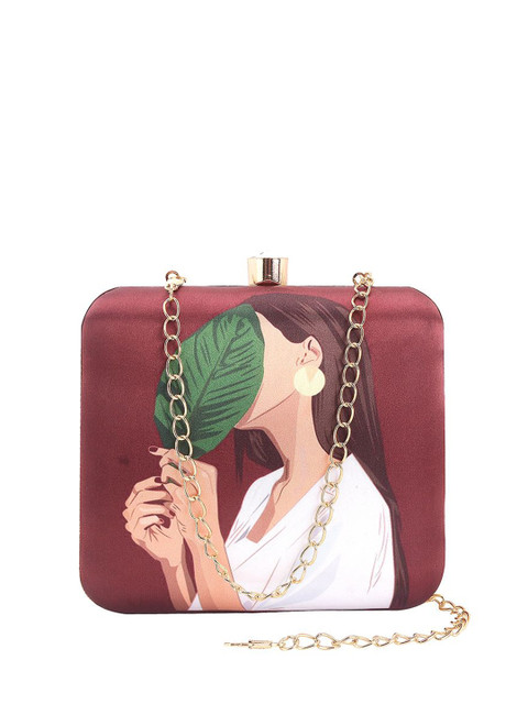 VRPS Handicrafts Printed Box Clutch - Image 2