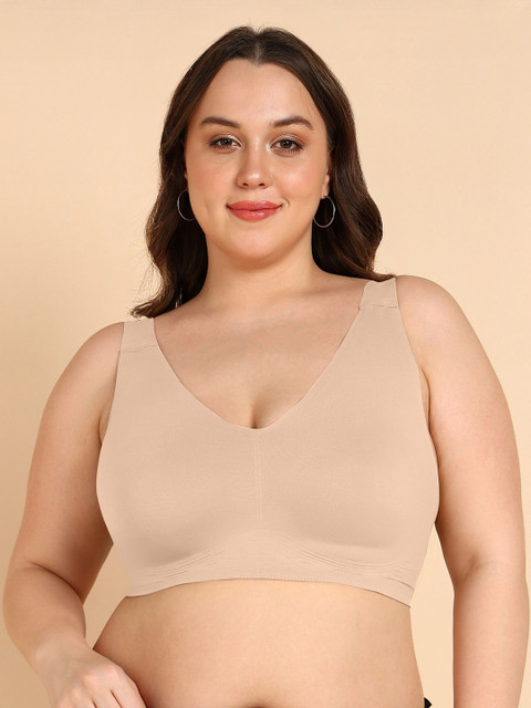 Tweens Plus-Size Full Coverage Lightly Padded Non-Wired Seamless Cotton Seamless Bra