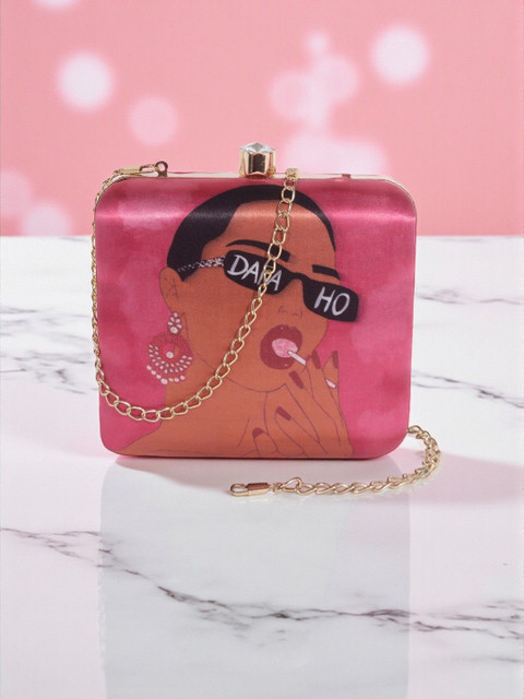 VRPS Handicrafts Printed Box Clutch