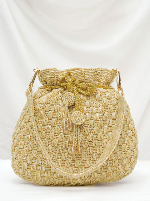 Peora Beaded Embellished Potli Clutch