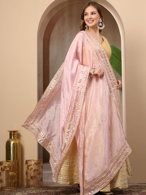 Clora Creation Women Ethnic Motifs Embroidered Dupatta with Gotta Patti - Image 3