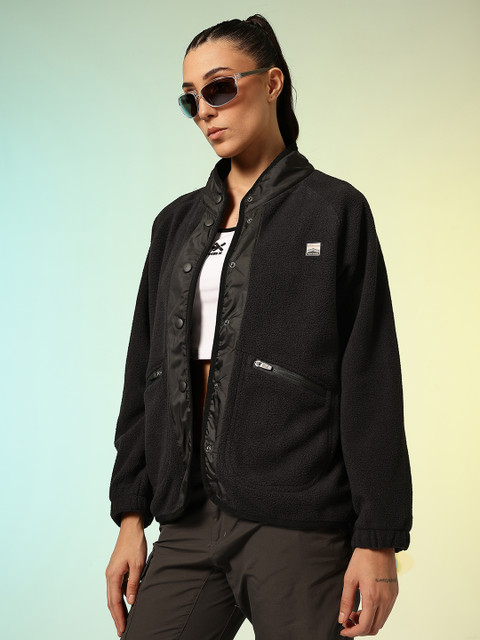 HRX by Hrithik Roshan High Neck Outdoor Fleece Sweatshirt