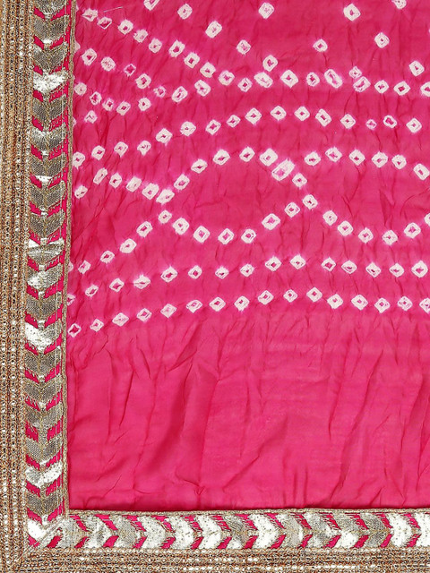Dupatta Bazaar Printed Bandhani Dupatta with Gotta Patti - Image 2