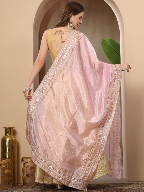 Clora Creation Women Ethnic Motifs Embroidered Dupatta with Gotta Patti - Image 4