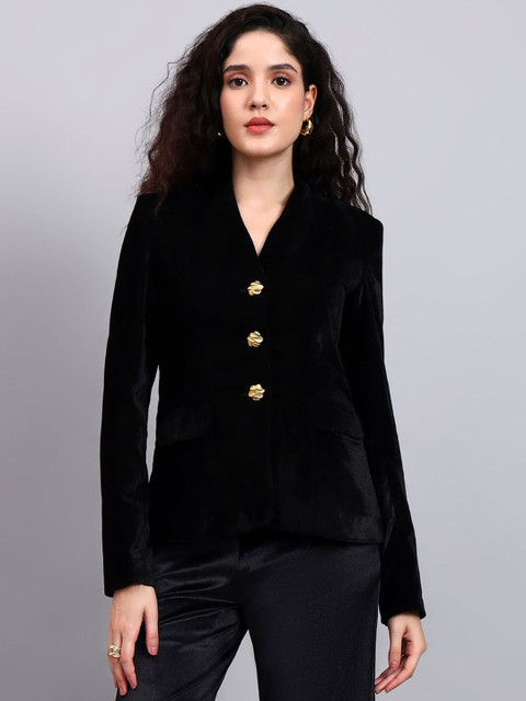 PowerSutra Velvet V Neck Stretchable Blazers