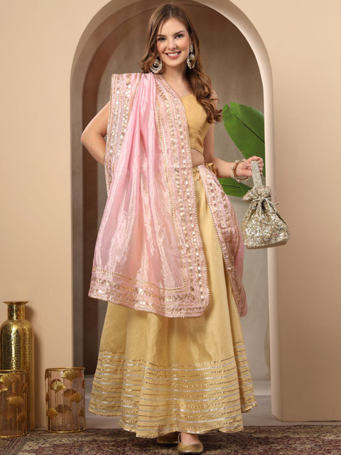 Clora Creation Women Ethnic Motifs Embroidered Dupatta with Gotta Patti - Image 5