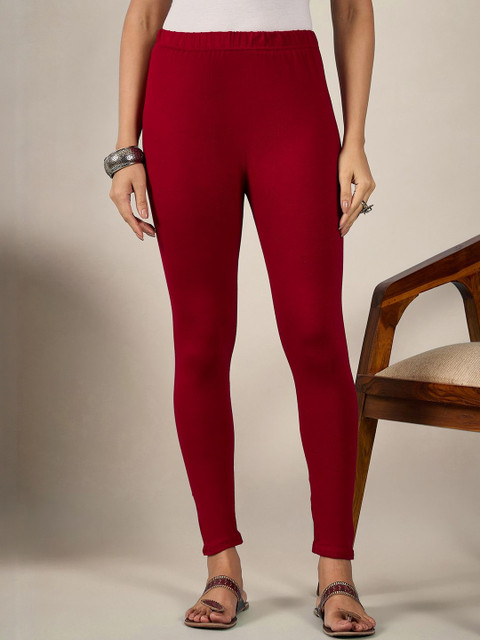 DIMPY GARMENTS Women Mid-Rise Pure Cotton Ankle-Length Leggings