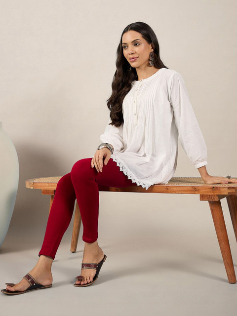 DIMPY GARMENTS Women Mid-Rise Pure Cotton Ankle-Length Leggings - Image 6