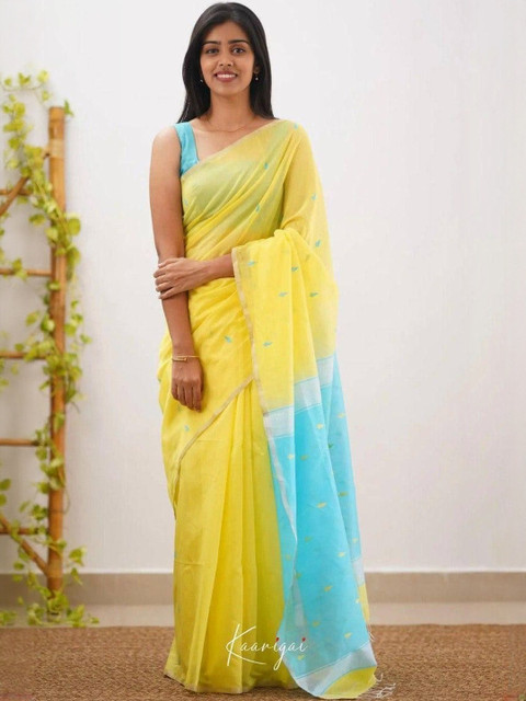 FINFOL Women Woven Design Saree