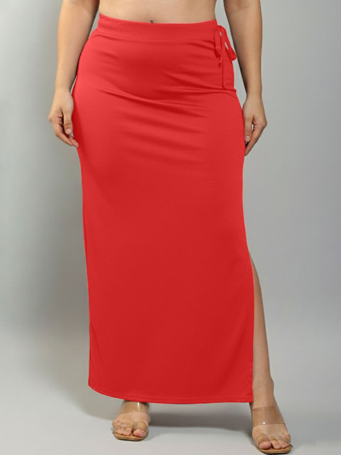 Plus Size Women Solid Stretchable Seamless Saree Shapewear