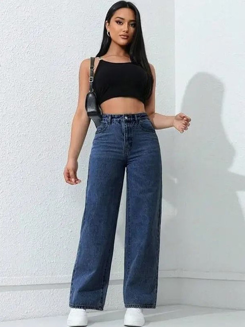 VBEAUTI Women Jean Relaxed Fit High-Rise Stretchable Jeans