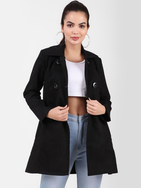 FNOCKS Women Double Breasted Coat