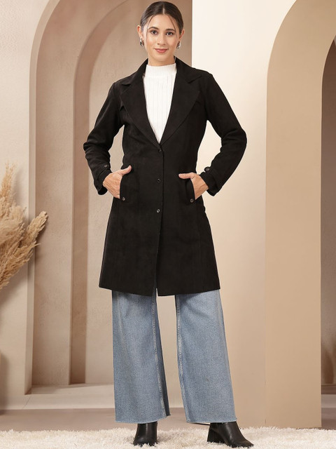 Nayam By Lakshita Women Notched Lapel Single Breasted Overcoat