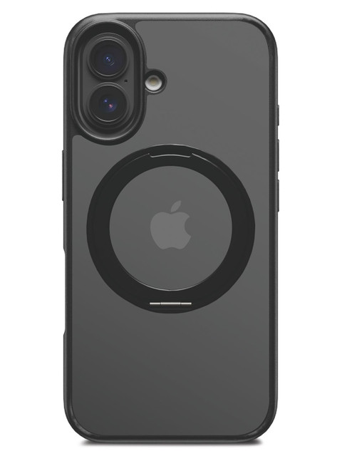 DailyObjects Solid Printed iPhone 16 Back Case With Rotatable Stand Case Cover